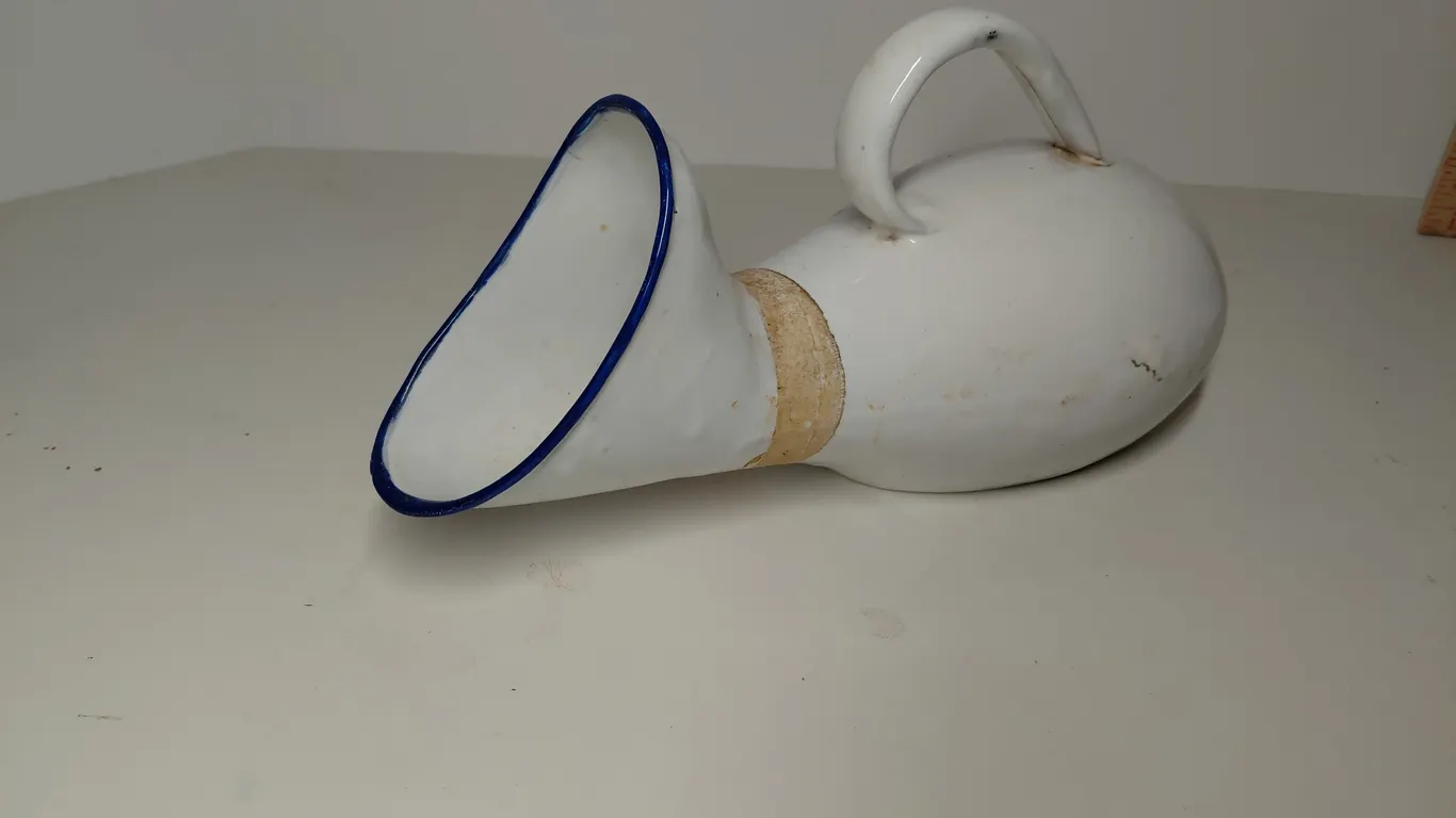 Vintage Porcelain Enamel Urinal