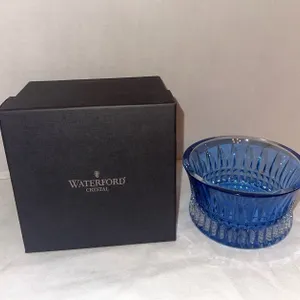 Rare Waterford crystal nut bowl – sapphire