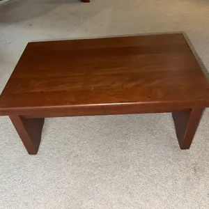 Solid cherry footstool