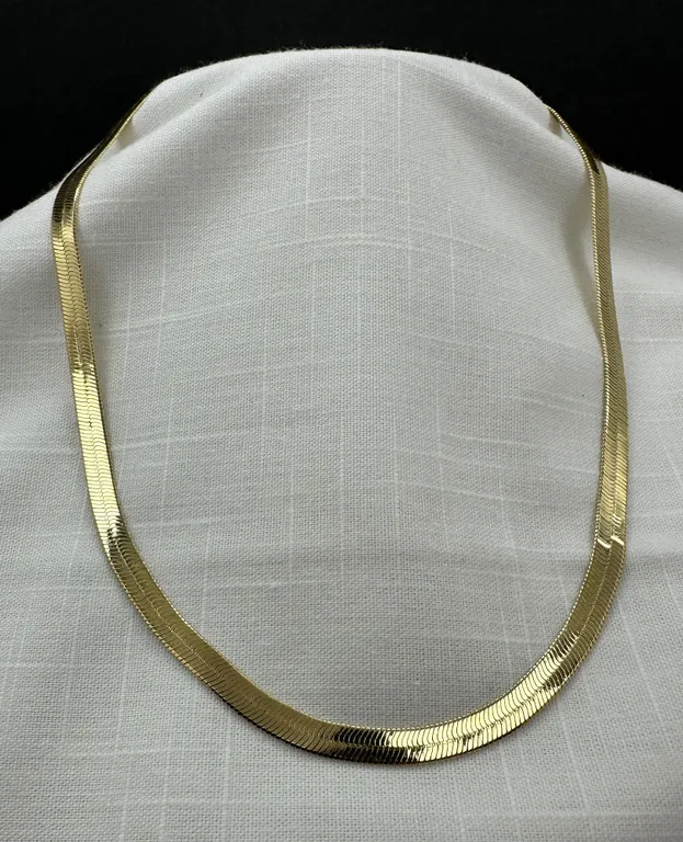 J.C. Lind 18" 14K Gold Electroplate Herringbone Necklace