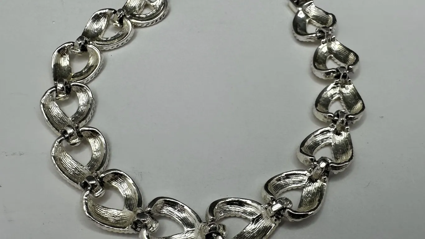 Napier Textured Link Silver Tone Bracelet