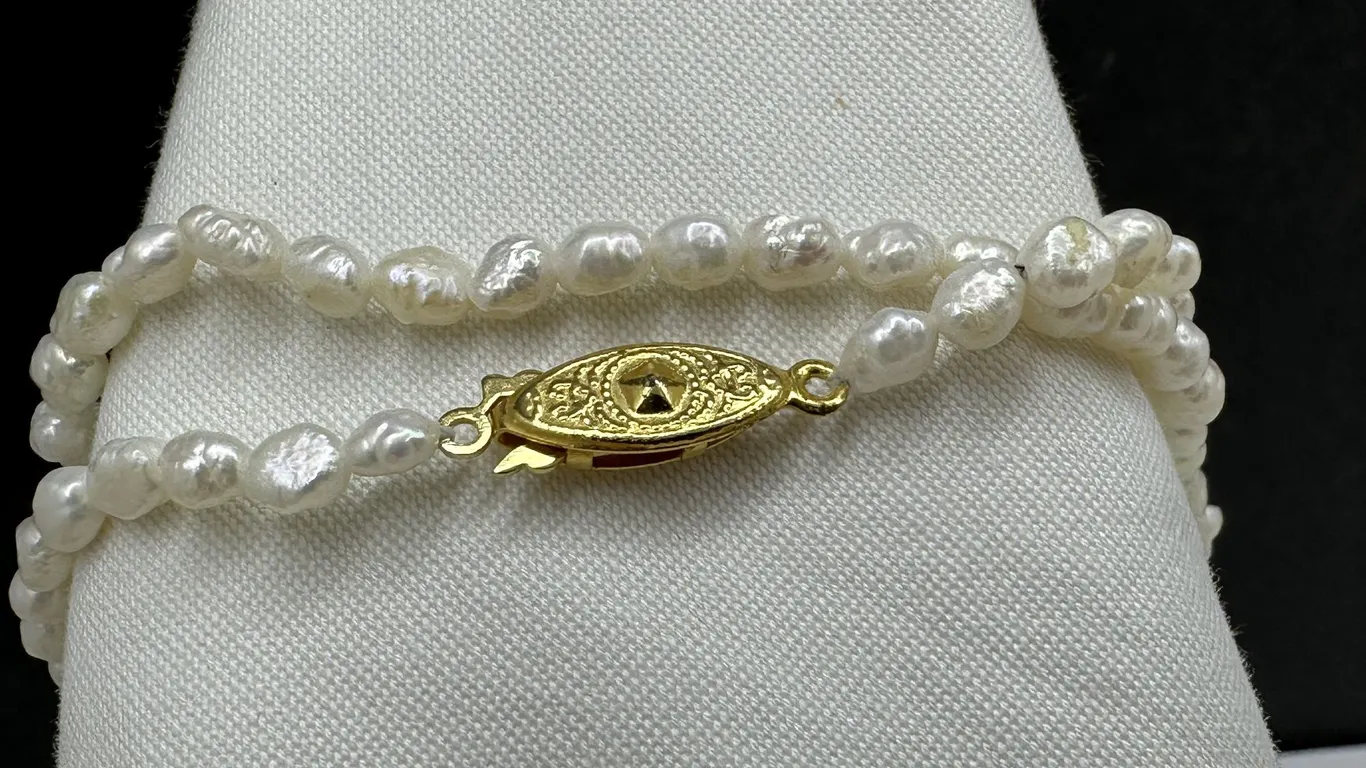 Delicate White Seed Pearl Necklace