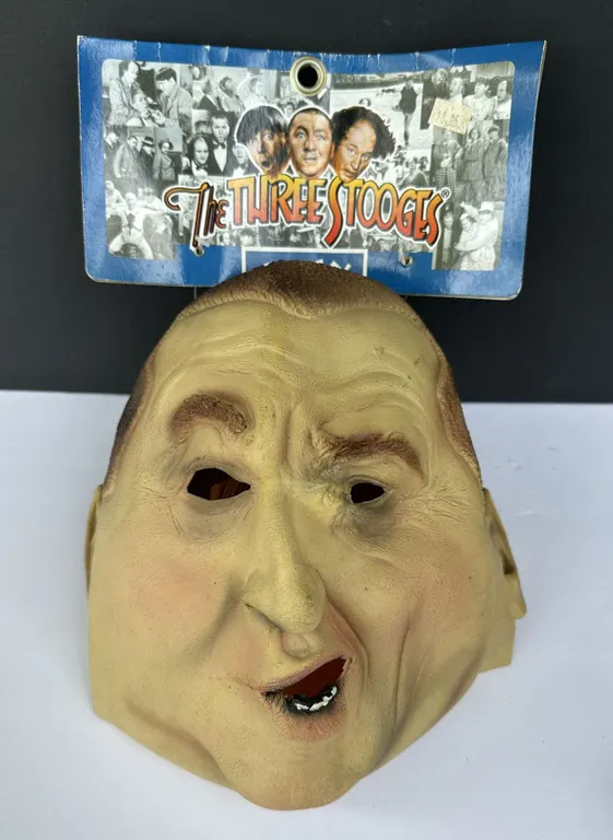 2006 Paper Magic Group 3 Stooges Latex Rubber Full Head Mask Curly
