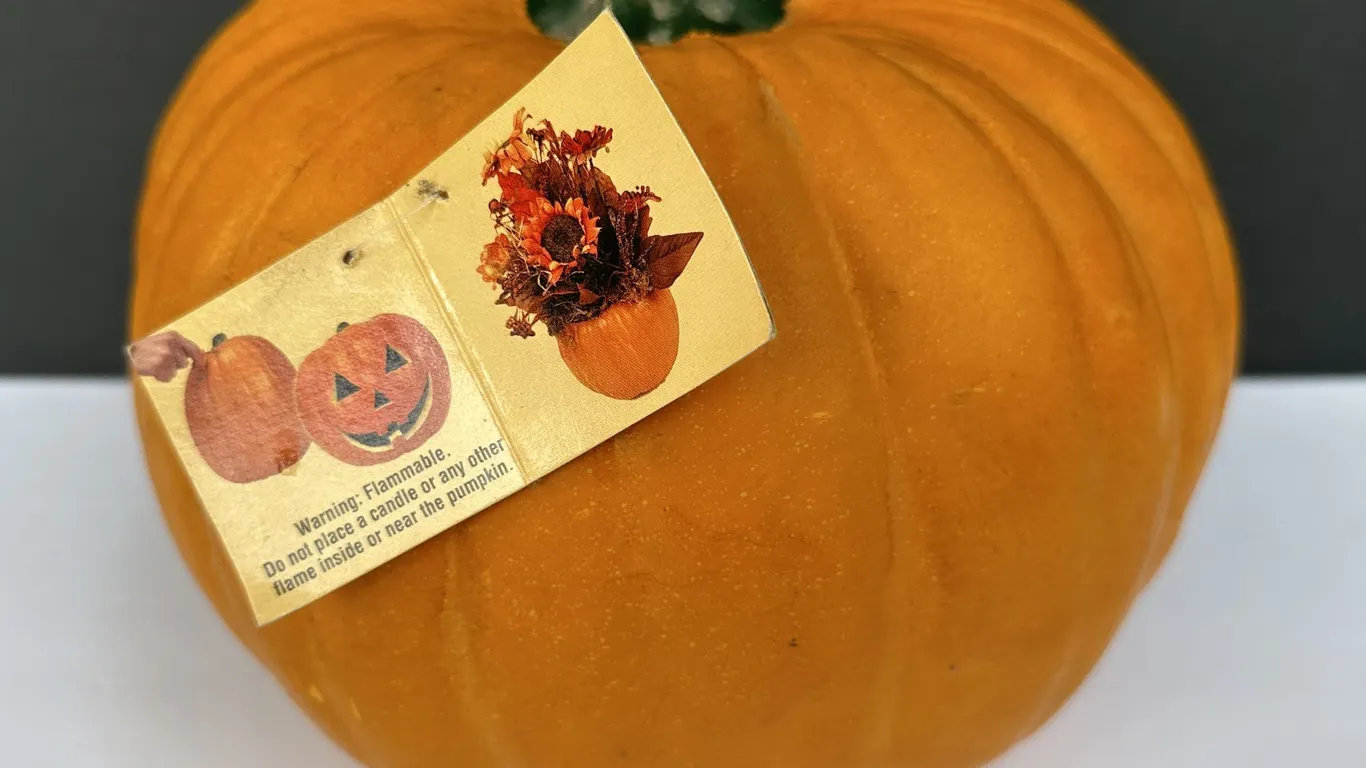 Michael's Carvable 7.5" T Foam Pumpkin Unused w/ Tags