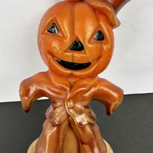 Gurley Halloween Pumpkin Scarecrow 5" Candle