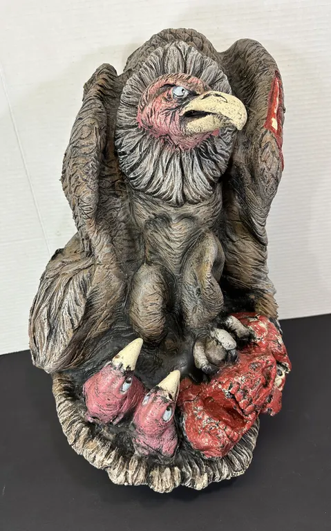 Creepy Halloween Haunted House 20" Buzzard Bird Nest Bloody Skull Babies Eat Eyeballs