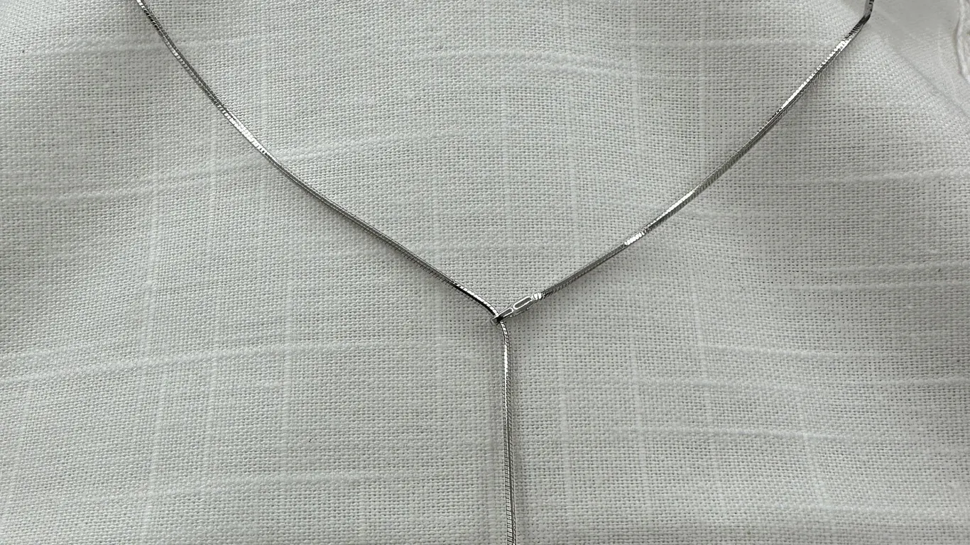 Sterling Silver 925 Real Pearl Pendant Slide Chain Necklace
