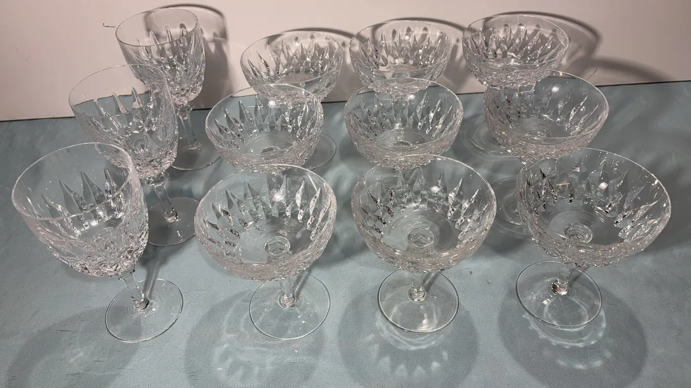 12 Pieces Lead Crystal Glass Stemware