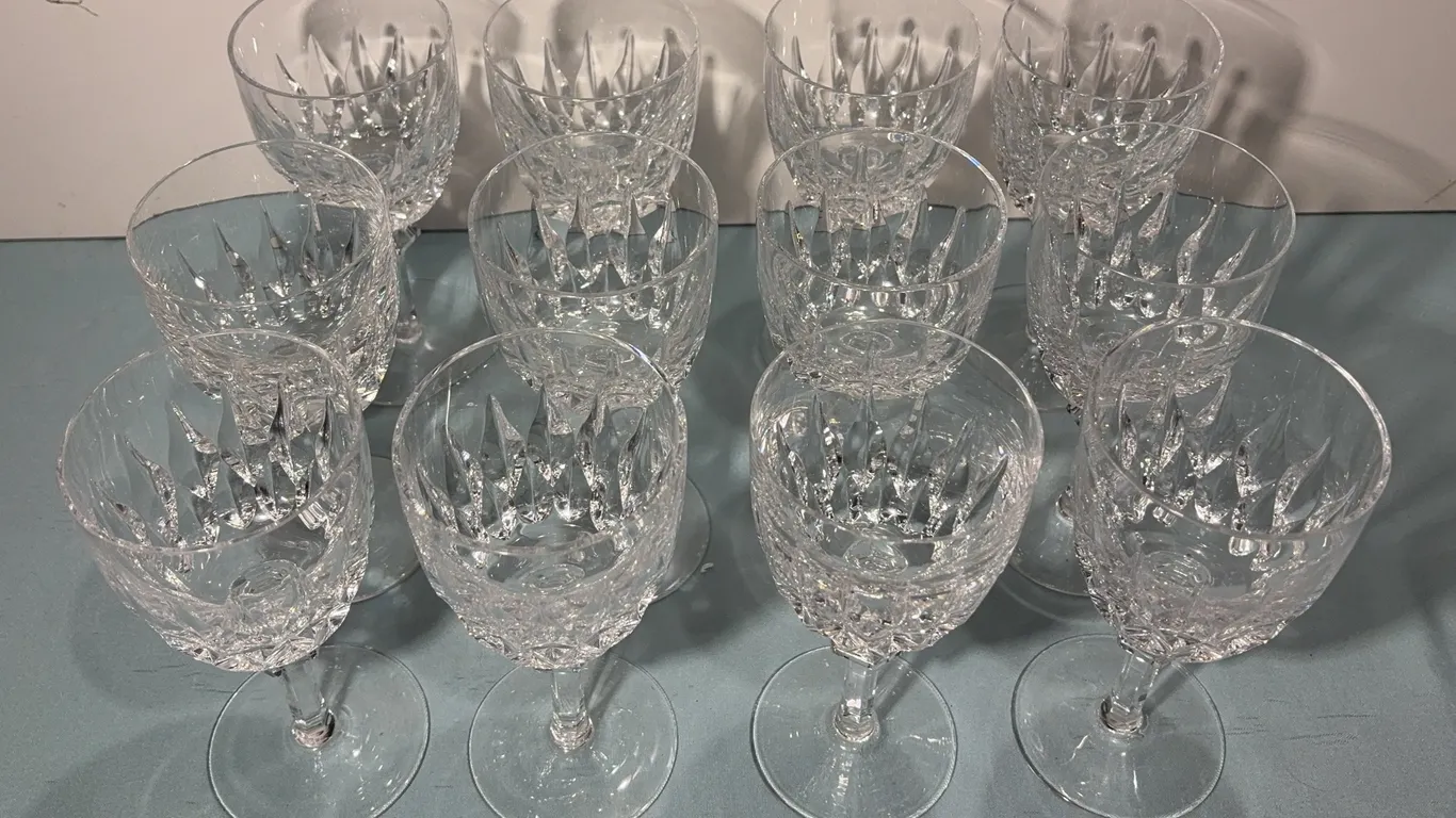 12 Pieces of Lead Crystal Glass Stemware