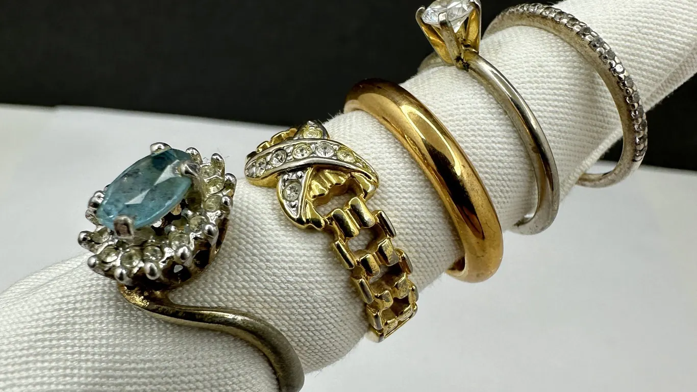 Costume Jewelry & Avon Ring Lot Sz 8