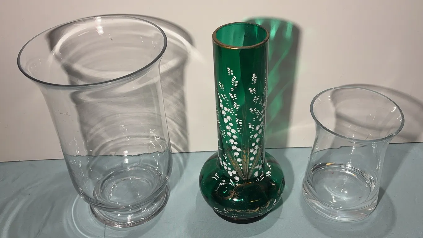 Lily of the Valley Bohemian Glass Vase and More