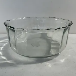 Anchor Hocking Clear Glass Scalloped Serving Bowl – Made in USA