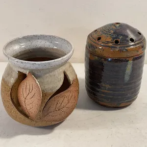 Studio Pottery Wax Warmer & Lidded Potpourri Jar