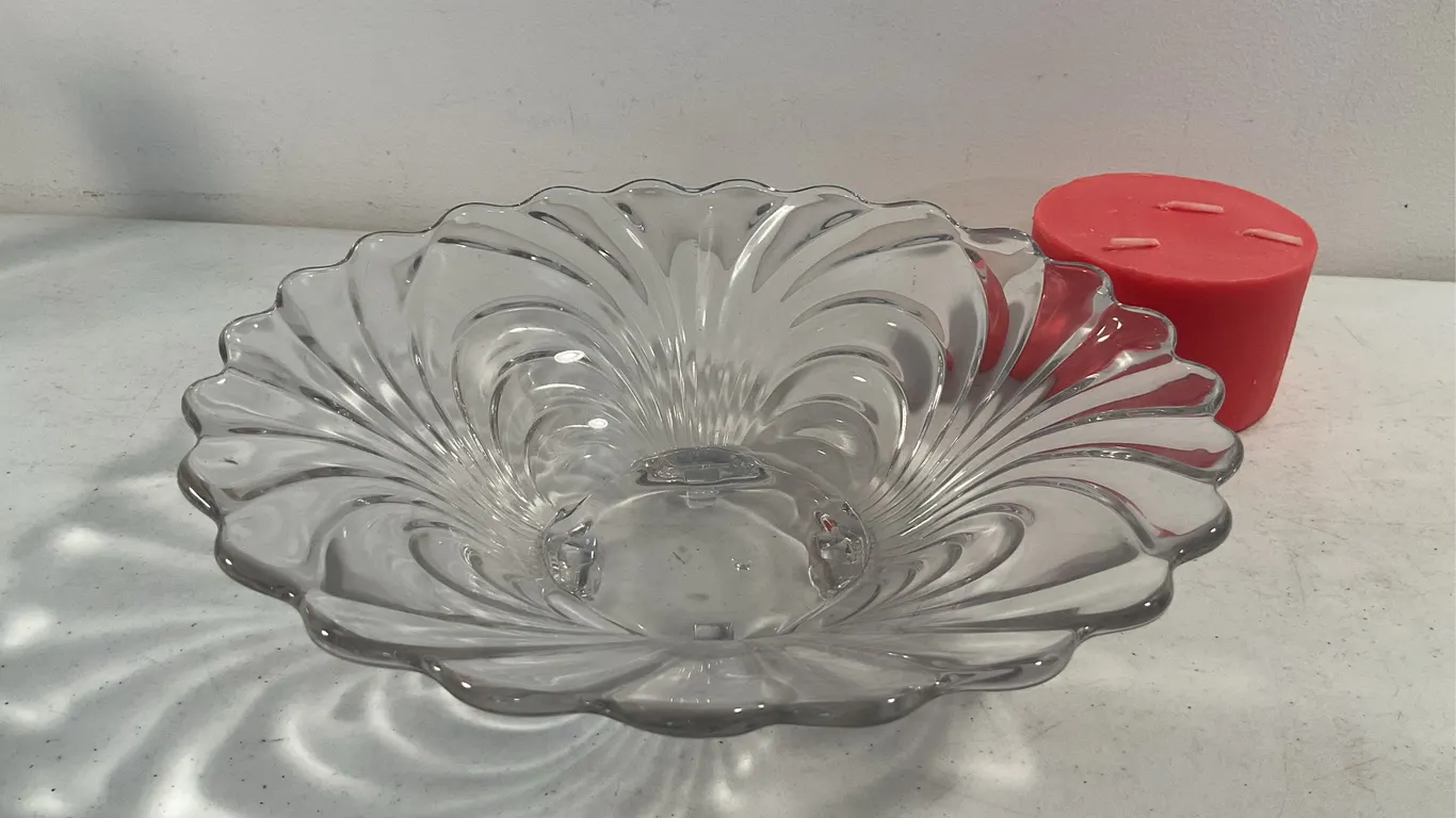 Vintage Cambridge Glass Caprice Clear Footed Console Bowl – 10"