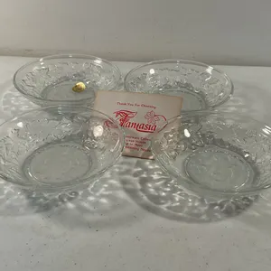 Vintage Princess House Fantasia Crystal Berry/Dessert Bowls – Set of 4