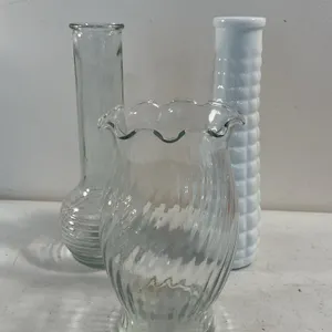 Vintage & Decorative Glass Bud Vase Trio