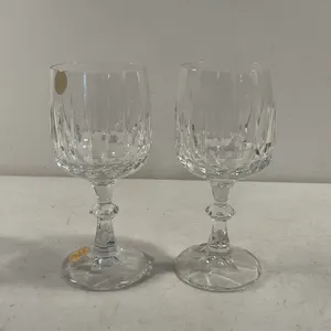 Pair of Vintage Cristallerie Zwiesel 24% Lead Crystal Wine Glasses – Germany