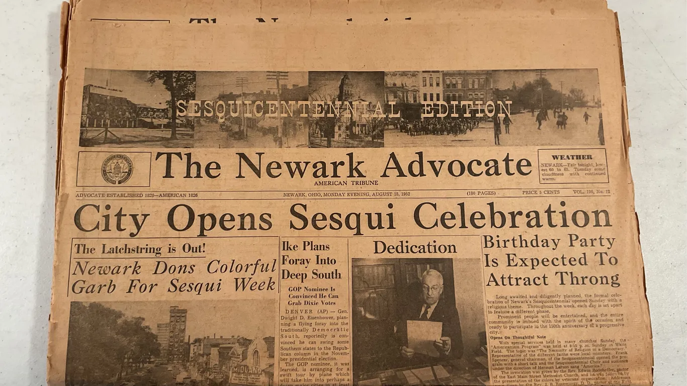 1952 Newark Advocate Sesquicentennial Edition – Newark, Ohio 150th Anniversary