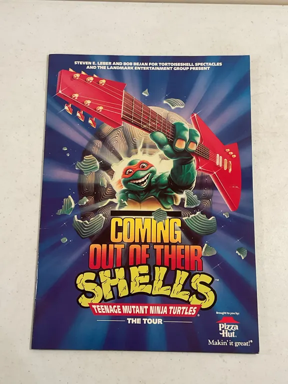 Vintage 1990 Teenage Mutant Ninja Turtles “Coming Out of Their Shells” Tour Program – Pizza Hut
