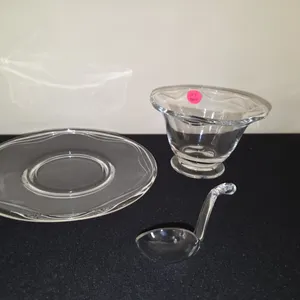 Fostoria Coronet mayonnaise set plate bowl ladle