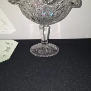 Imperial pressed footed bowl 7"