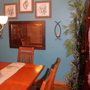 Wall Decor Group with Framed Mirror and Art Prints