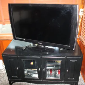 Vizio 42" Flatscreen TV with LG Blu-ray, Toshiba VCR, and Cabinet
