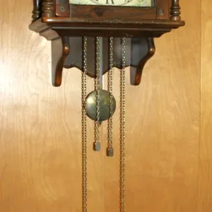 New England Clock Co. Wall Clock with Pendulum and Weights