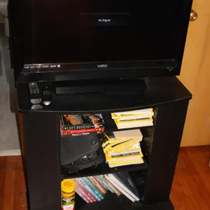 Vizio E320VL LCD TV with Cabinet and Remotes