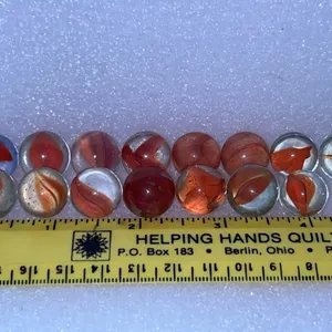 15 Ct Vintage Orange Cats Eye Marbles
