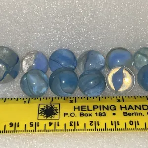 Blue Cats Eye 10 Ct & 1 Shooter Marbles
