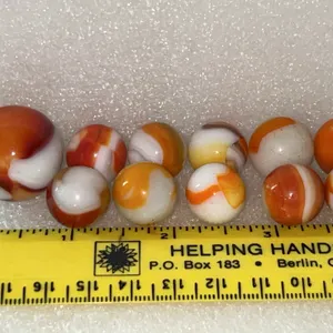 Orange Swirl 10 Ct & 1 Shooter Marble