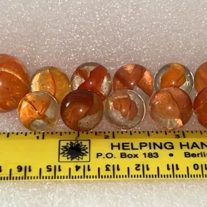 Orange Cats Eye 10 Ct & 1 Shooter Marble