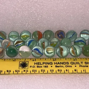 26 Ct Tri Color Cats Eye Marbles