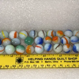 30 Ct Vintage Tricolor Marbles