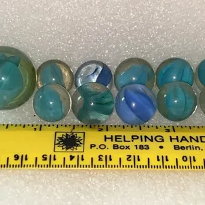Blue Cats Eye 10 Ct & 1 Shooter Marbles