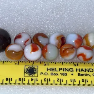 Orange Swirl 10 Ct & 1 Shooter Marble