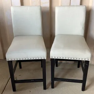 2 New Upholstered Stools 17"X21"X39", Seat 23.5" High, Minor Scuffs On Legs