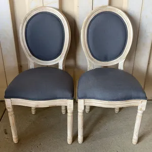 2 New Upholstered Wood Frame Chairs 19"X21"X38", Seat 18.5" High