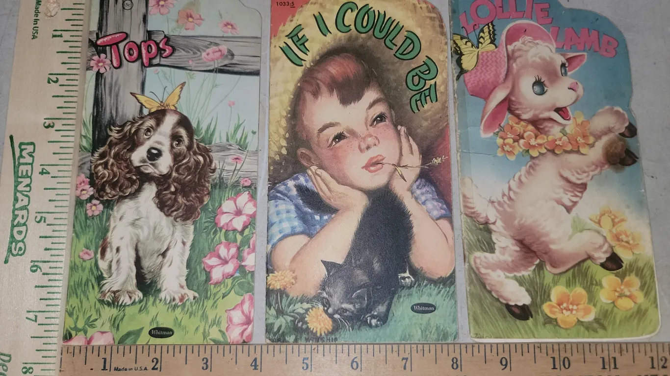 Vintage Whitman Story Books-1949 Lollie Lamb, 1953 If I Could Be, & 1954 Tops