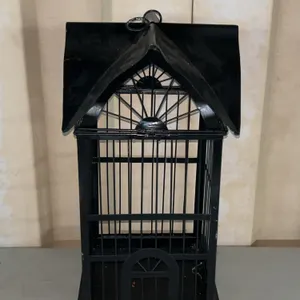 Metal Bird Cage, Painted 9.25"X8.75"X17.75"