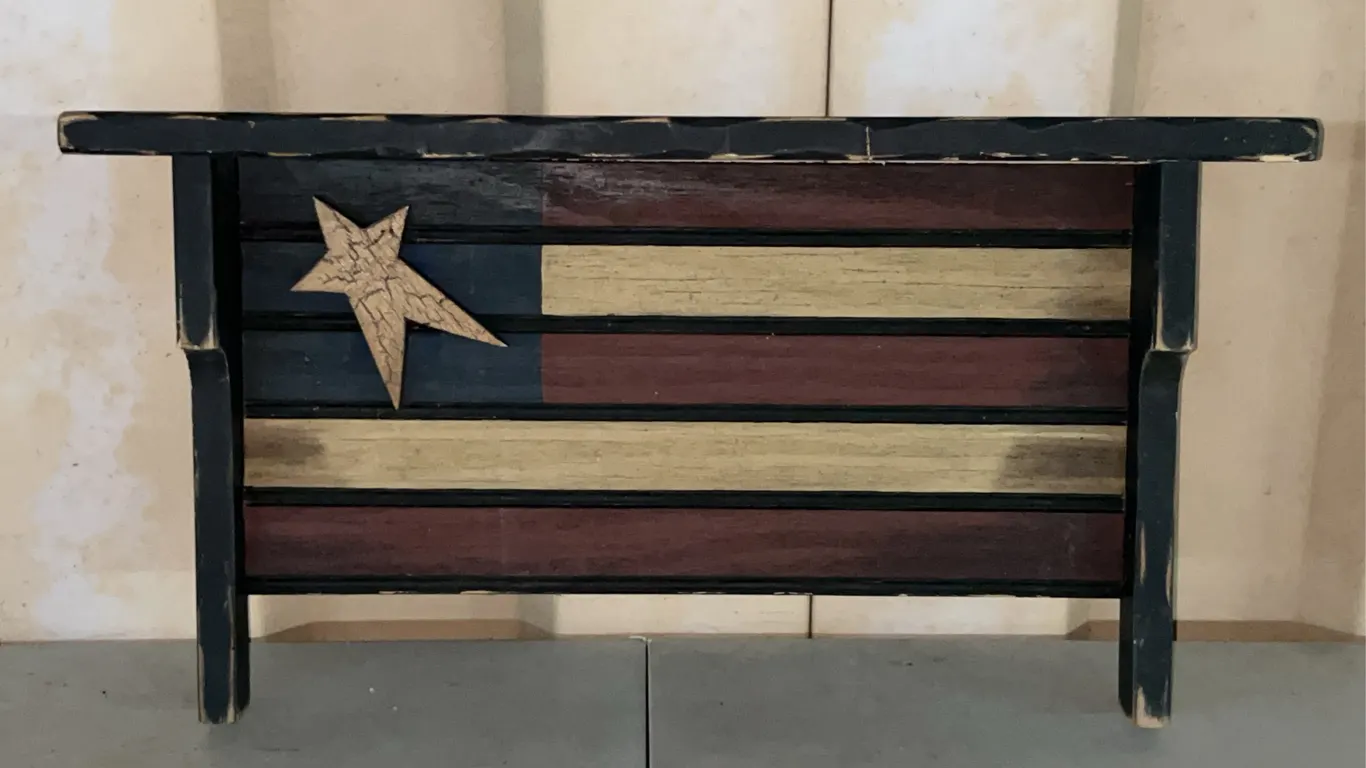 Americana Wood Wall Shelf 20"X4"X11"