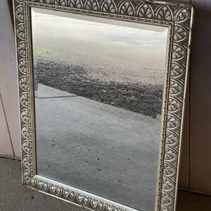 Large Wall Mirror, Beveled Glass, Frame Has Some Damage 27.5"X33.5"