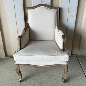 New French Country Style Armchair 26.5"X24"X37.5", Seat 18.5" High, Damage By Front Leg See Photos