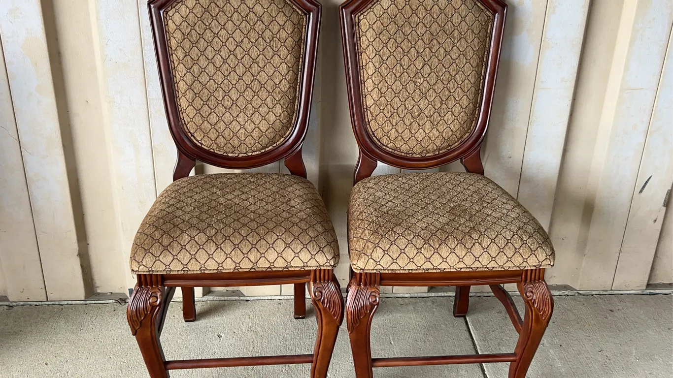 2 New Upholstered Chairs/Stools 20"X25.5"X48", Seat 24" High