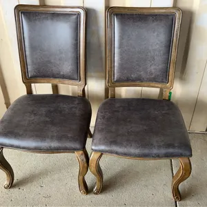 2 New Vinyl Dining Chairs 22.5"X26"X39.5", Seat 19' High