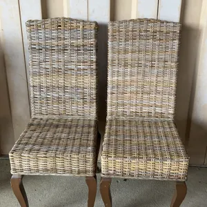 2 New Wicker Chairs, Wood Frame 18"X20"X40.5", Seat 18.5" High Safavieh