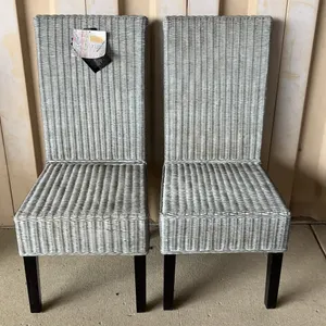 2 New Wicker Chairs, Wood Frame 18.5"X21"X40", Seat 17.5" High Safavieh
