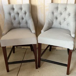 2 New Upholstered Stools 21.5"X23"X40.5", Seat 25.5" High Safavieh