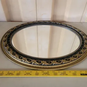 Oval Wall Mirror, Plastic Frame 20"X24"